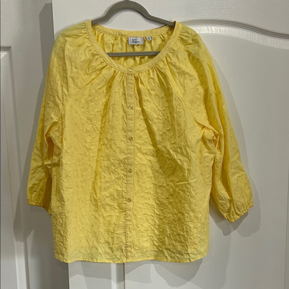 Kim Rogers Yellow Blouse